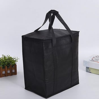 Φορητή μονωτική τσάντα χωρητικότητας θερμικής σακούλας Ευρύχωρη αδιάβροχη μονωμένη τσάντα για παράδοση φαγητού για πικνίκ Πτυσσόμενη βαρέως τύπου