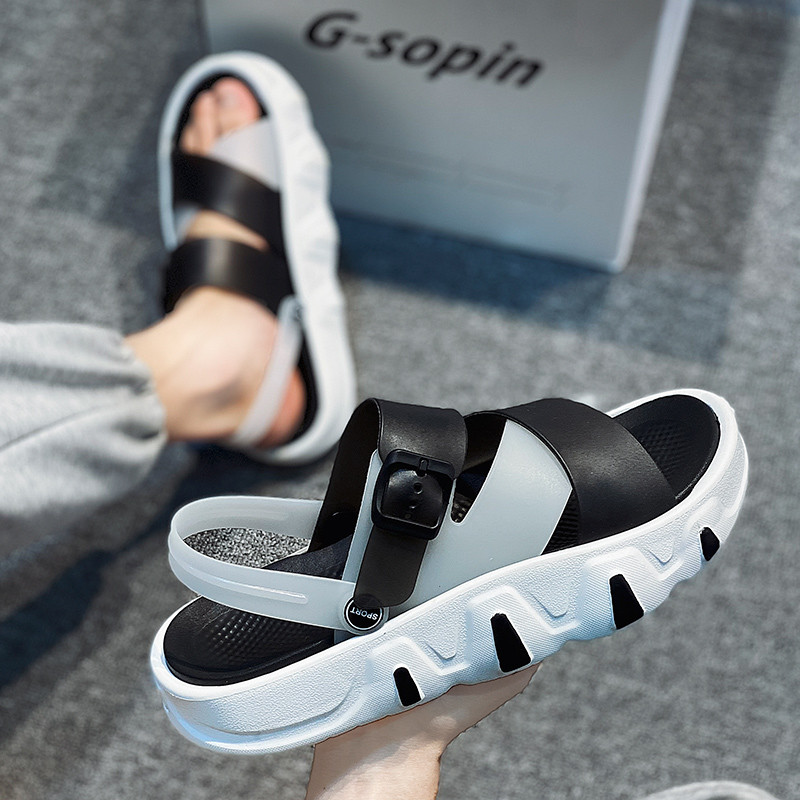 Márka 2023 új férfi szandál papucs strand szabadtéri alkalmi cipő puha, vastag aljú klumpa nyári férfi strandszandál papucs