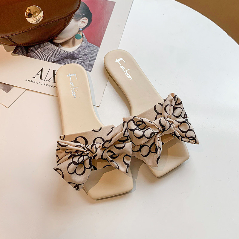 Papucsok 2022 nyári divat szandálok cipő Női masni nyári szandál papucs beltéri kültéri papucs Strandcipő női papucs