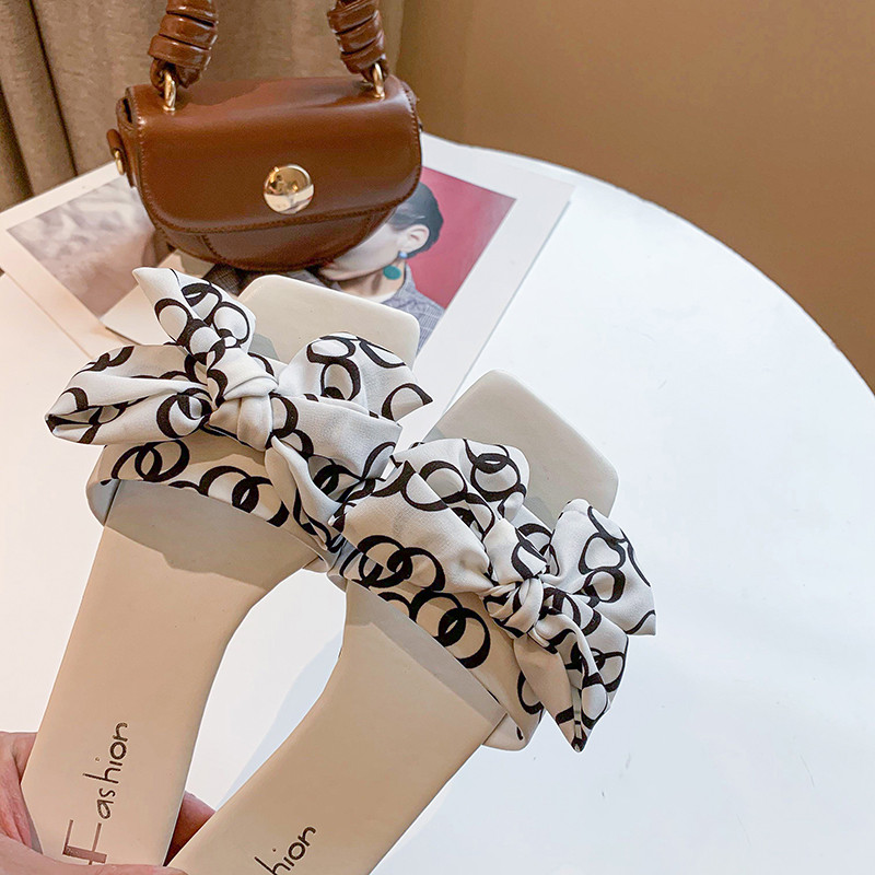 Papucsok 2022 nyári divat szandálok cipő Női masni nyári szandál papucs beltéri kültéri papucs Strandcipő női papucs