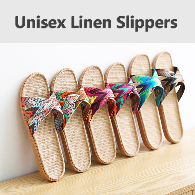 Női vászonpapucsok nyári legújabb vegyes színekben keresztpántos lapos divat háztartási szandálok padló fürdő csúszásmentes strandpapucsok