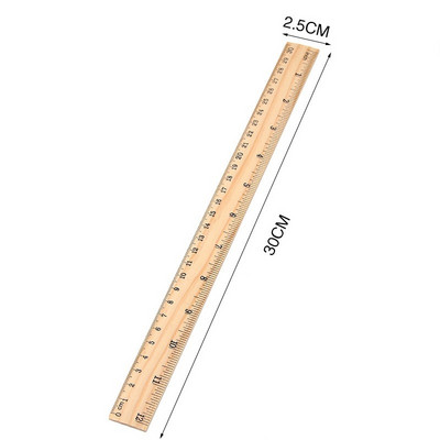 15 cm 20 cm 30 cm koka lineāls, metriskais kārtulas precizitāte, divpusējs mērīšanas rīks mācību biroja kancelejas preces