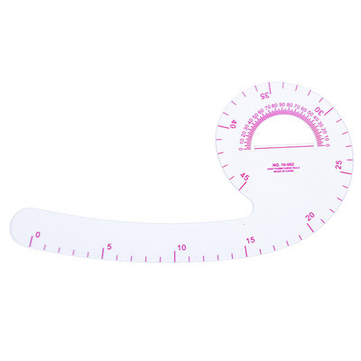 Daudzfunkcionāls raibs lineāls Plastmasas franču līknes šūšanas lineāls mēra drēbju lineāls apģērbu izgatavošanai, liekuma lineāls instrumenti