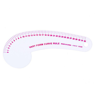 Daudzfunkcionāls raibs lineāls Plastmasas franču līknes šūšanas lineāls mēra drēbju lineāls apģērbu izgatavošanai, liekuma lineāls instrumenti