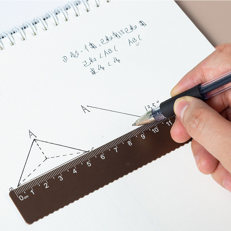 20 cm-es alumínium egyenes vonalzó iskolai gyerekeknek ajándék készlet mérőeszközök fém vonalzó Kawaii írószer kiegészítők