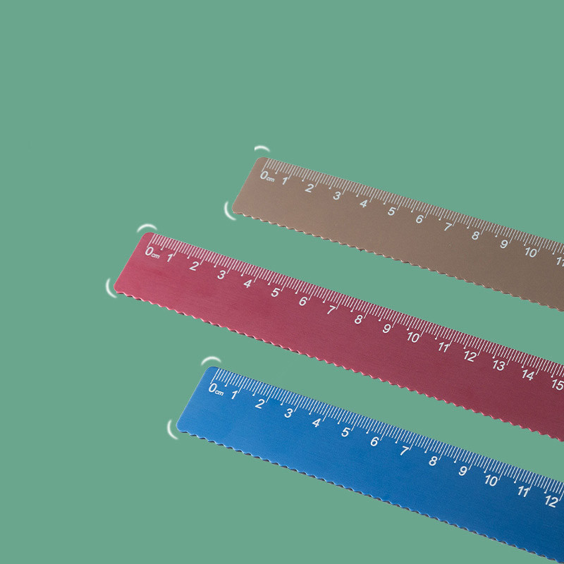 20 cm-es alumínium egyenes vonalzó iskolai gyerekeknek ajándék készlet mérőeszközök fém vonalzó Kawaii írószer kiegészítők