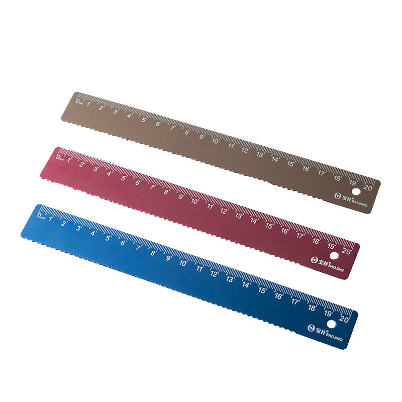 20 cm-es alumínium egyenes vonalzó iskolai gyerekeknek ajándék készlet mérőeszközök fém vonalzó Kawaii írószer kiegészítők