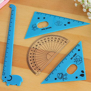 Jauns Kawaii lineālu komplekts skolas piederumi Dzīvnieki jauki skolas rīki Stacionāra radoša multfilma studenti Žirafes forma CL-1305