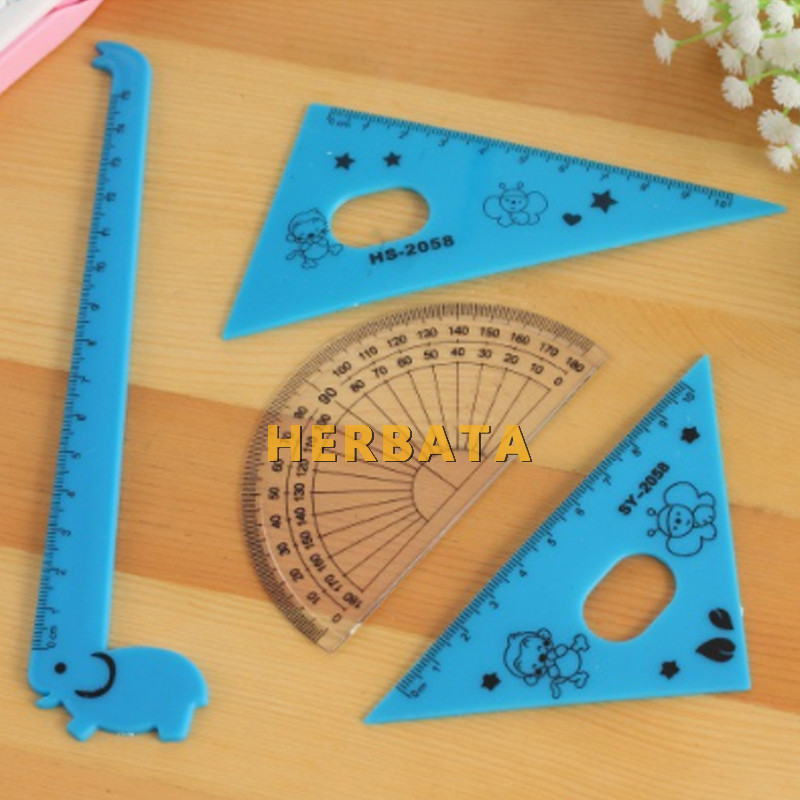 Jauns Kawaii lineālu komplekts skolas piederumi Dzīvnieki jauki skolas rīki Stacionāra radoša multfilma studenti Žirafes forma CL-1305