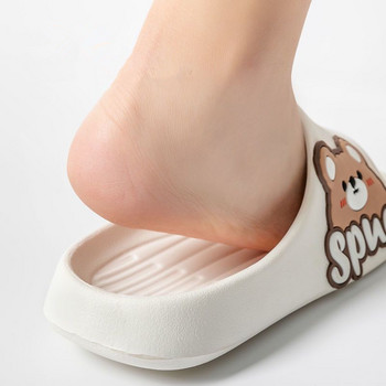 Дамски чехли с дебела платформа Летни плажни сандали с плъзгащи се меки подметки Анимационни мечки Мъжки вътрешни обувки за баня Джапанки против приплъзване