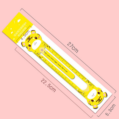 Elena Brūka 1 gab. Karikatūra Kawaii Karikatūra Dzīvnieki Kancelejas preces Zīmējums Dāvana Biroja piederumi Magnēts Plastmasa Jauki, smieklīgi, taisni lineāls