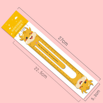 Elena Brūka 1 gab. Karikatūra Kawaii Karikatūra Dzīvnieki Kancelejas preces Zīmējums Dāvana Biroja piederumi Magnēts Plastmasa Jauki, smieklīgi, taisni lineāls