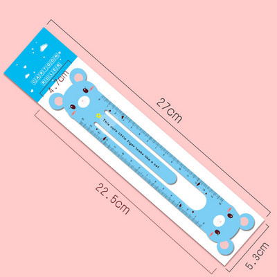 Elena Brūka 1 gab. Karikatūra Kawaii Karikatūra Dzīvnieki Kancelejas preces Zīmējums Dāvana Biroja piederumi Magnēts Plastmasa Jauki, smieklīgi, taisni lineāls