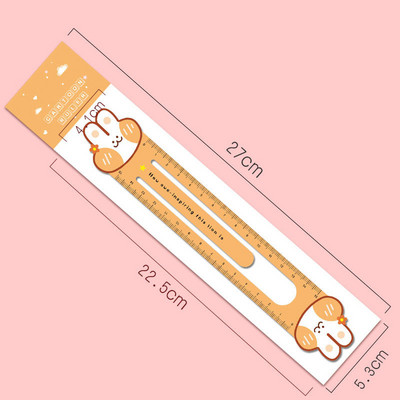 Elena Brūka 1 gab. Karikatūra Kawaii Karikatūra Dzīvnieki Kancelejas preces Zīmējums Dāvana Biroja piederumi Magnēts Plastmasa Jauki, smieklīgi, taisni lineāls