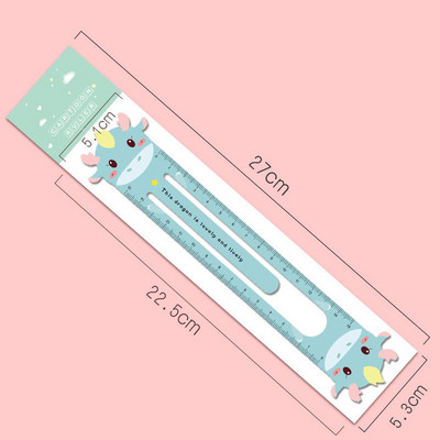 Elena Brūka 1 gab. Karikatūra Kawaii Karikatūra Dzīvnieki Kancelejas preces Zīmējums Dāvana Biroja piederumi Magnēts Plastmasa Jauki, smieklīgi, taisni lineāls