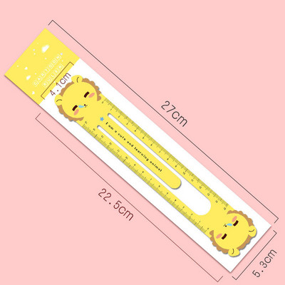 Elena Brūka 1 gab. Karikatūra Kawaii Karikatūra Dzīvnieki Kancelejas preces Zīmējums Dāvana Biroja piederumi Magnēts Plastmasa Jauki, smieklīgi, taisni lineāls