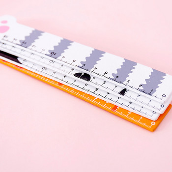 Ellen Brook 1 PCS Kawaii Simple котешки нокът Вълнена линийка Измерване на права линийка Подарък за ученик Училищни офис консумативи Канцеларски материали