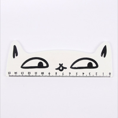 Ellen Brook 1 Piece Kawaii Cat Kitten ίσιος χάρακας Ξύλινα Εργαλεία Δώρο Σχεδίασης Κινουμένων Σχεδίων Κορεατικά σχολικά είδη γραφείου Χαρτικά