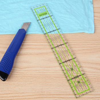 Двуцветна линийка пачуърк крачета шивач мерило рязане прошивка Направи си сам ръчно изработени шевни инструменти канцеларски чертожна линийка 5x30 cm