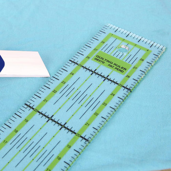 Двуцветна линийка пачуърк крачета шивач мерило рязане прошивка Направи си сам ръчно изработени шевни инструменти канцеларски чертожна линийка 5x30 cm