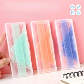 4 tk/komplekti plastikust joonlaua kirjatarvete komplekt Candy Color Multifunktsionaalne kombineeritud joonlaud kolmnurga nurgamõõtja joonistamiseks