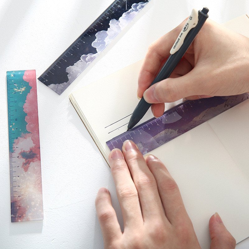 15 cm-es akril dizájn vonalzó kézi számla szerszám vonalzók diák írószerek többfunkciós barkács rajz vonalzók iskolai irodaszerek