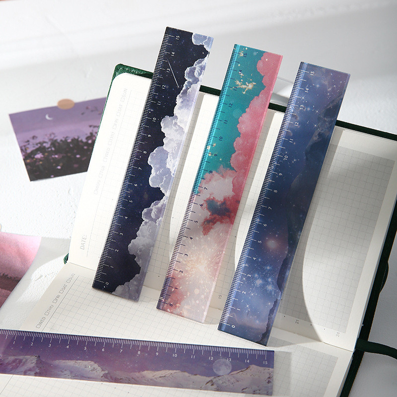 15 cm-es akril dizájn vonalzó kézi számla szerszám vonalzók diák írószerek többfunkciós barkács rajz vonalzók iskolai irodaszerek