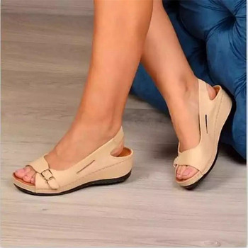 Sandalias Mujer 2021 Γυναικεία παπούτσια με σφήνες γόβες Γυναικεία καλοκαιρινά άνετα πέδιλα Slip-on Flat σανδάλια Πλατφόρμα Sandalias Fr5