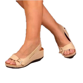 Sandalias Mujer 2021 Дамски обувки на токчета Дамски летни удобни сандали Плоски сандали с плъзгане Сандали на платформа Sandalias Fr5