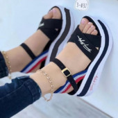 Γυναικεία παπούτσια με πλατφόρμα Wedges Casual 2023 Καλοκαιρινή αγκράφα Αντιολισθητικά πέδιλα παραλίας Zapatos Plus μέγεθος 35~43