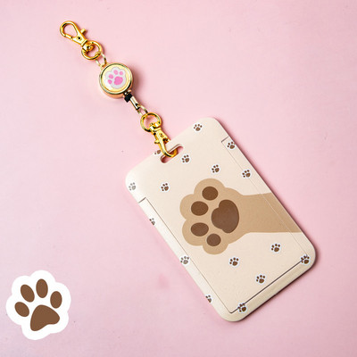Ins Cat Paw Lanyard Κάτοχος κάρτας Kawaii Badge Roel Nurse Name Tag Κάτοχος σήματος Κάλυμμα κάρτας ταυτότητας Κορεατικά επιστολόχαρτα Είδη γραφείου