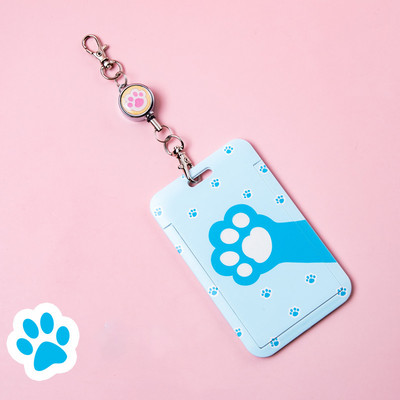 Ins Cat Paw Lanyard Κάτοχος κάρτας Kawaii Badge Roel Nurse Name Tag Κάτοχος σήματος Κάλυμμα κάρτας ταυτότητας Κορεατικά επιστολόχαρτα Είδη γραφείου