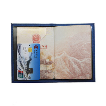 Απλό PU Δερμάτινο Safiano Cross Pattern Βάση επαγγελματικού διαβατηρίου με θήκη ταυτότητας Καλύμματα Universal Passport