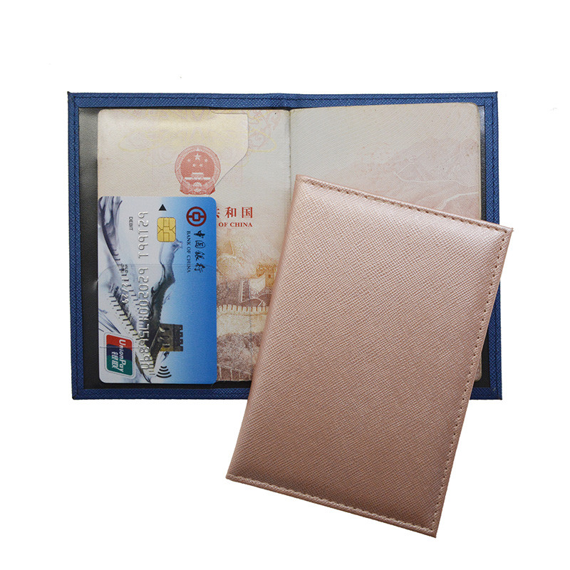 Sima PU bőr Safiano Cross Pattern Bussiness útlevéltartó személyi igazolvány tartóval Univerzális útlevél borítók