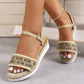 Γυναικεία πέδιλα Wedge Espadrilles Καλοκαίρι 2023 Αντιολισθητική Πλατφόρμα Ρωμαϊκά Σανδάλια Γυναικεία ελαφριά Casual Walking Sandalias Mujer