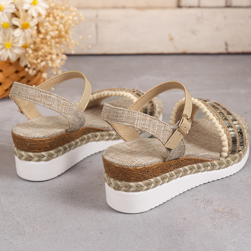 Női ékek Espadrilles szandálok, nyár 2023