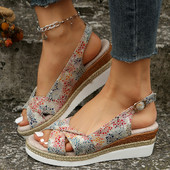 2023 Fashion Peep Toe Wedge Σανδάλια για γυναίκες Καλοκαιρινά ελαφριά παπούτσια πλατφόρμας Gladiator Γυναικεία αντιολισθητικά σανδάλια παραλίας