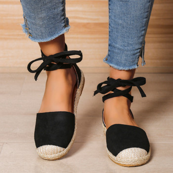 Plus Size 43 Παπούτσια Γυναικεία λουράκια εσπαντρίγιες Ρωμαϊκά σανδάλια Flat Hemp Rope Γυναικεία παπούτσια Comfort Καλοκαιρινό Γυναικεία σανδάλια 2022