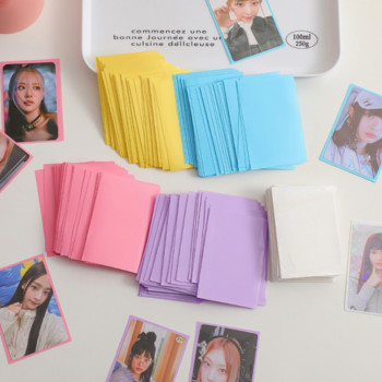 20 τεμ./συσκευασία Kpop Toploader Card Bag Ice cream Color Photocard Sleeves Idol Photo Cards Protective Storage Bag