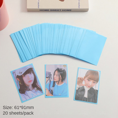 20 τεμ./συσκευασία Kpop Toploader Card Bag Ice cream Color Photocard Sleeves Idol Photo Cards Protective Storage Bag