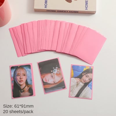 20 бр./пакет Kpop Toploader Card Bag Ice Cream Color Photocard Sleeves Idol Photo Cards Защитна чанта за съхранение