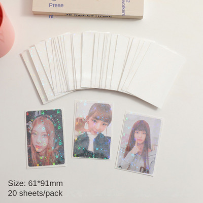 20 τεμ./συσκευασία Kpop Toploader Card Bag Ice cream Color Photocard Sleeves Idol Photo Cards Protective Storage Bag