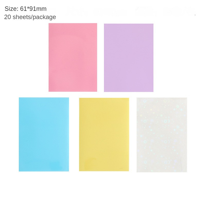 20db/csomag Kpop Toploader kártyatáska fagylalt színes fotókártya hüvelyek Idol fotókártyák védő tárolótáska