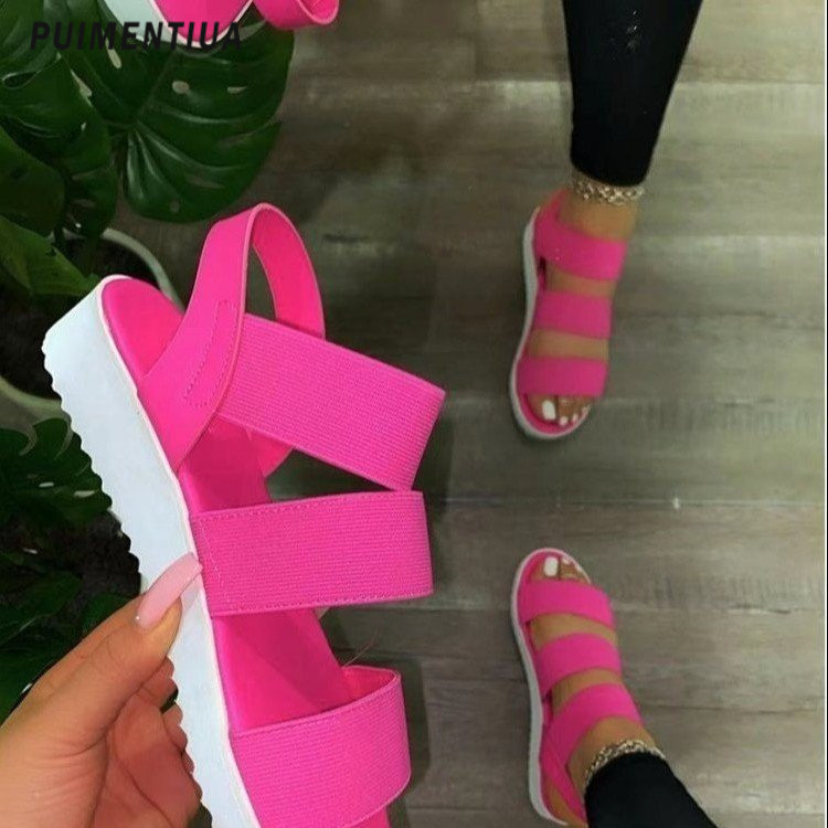 Női szandálok Könnyű sarkú szandálok Nyári cipők Női Wedge Sandal Platform Sandalias Mujer Wedges Cipők Női