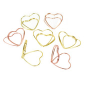 30db dupla szív alakú fém jegyzettartó fotó klip szívüzenetkártya-állvány buli esküvői bankett asztalhoz helykártyatartó