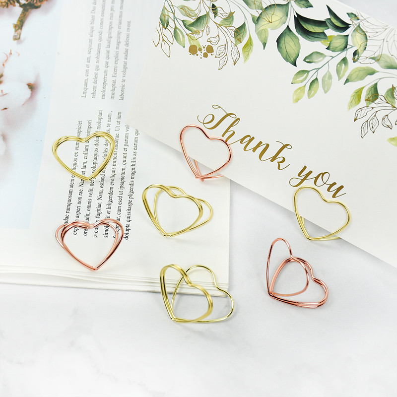 30db dupla szív alakú fém jegyzettartó fotó klip szívüzenetkártya-állvány buli esküvői bankett asztalhoz helykártyatartó