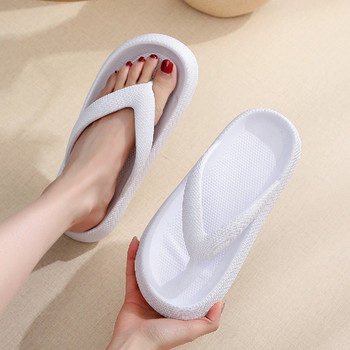 Rimocy Мека подметка EVA Дамски джапанки 2023 Summer Beach Неплъзгащи се облачни чехли Дамски дебели платформени щипки за пръсти Пързалки за баня