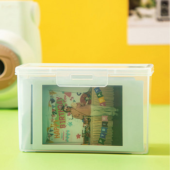 Прозрачен PP държач за фотокарти Storage Idol Small Card Collection Органайзер Кутия Калъф Контейнер с капак за запечатване на катарамата