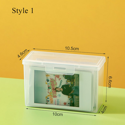 Διαφανές PP Photocard Storage Idol Small Card Collection Organizer Θήκη κιβωτίου με κάλυμμα για σφράγιση της πόρπης