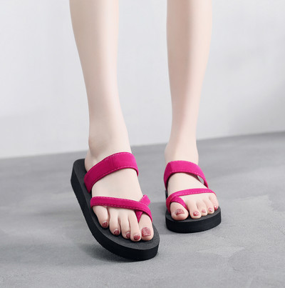 Γυναικεία καλοκαιρινή μόδα EVA Παντόφλα Bohemian Satin Ribbon Γυναικεία σαγιονάρα 2022 Bronzing Beach Simple Leisure Γυναικεία παπούτσια